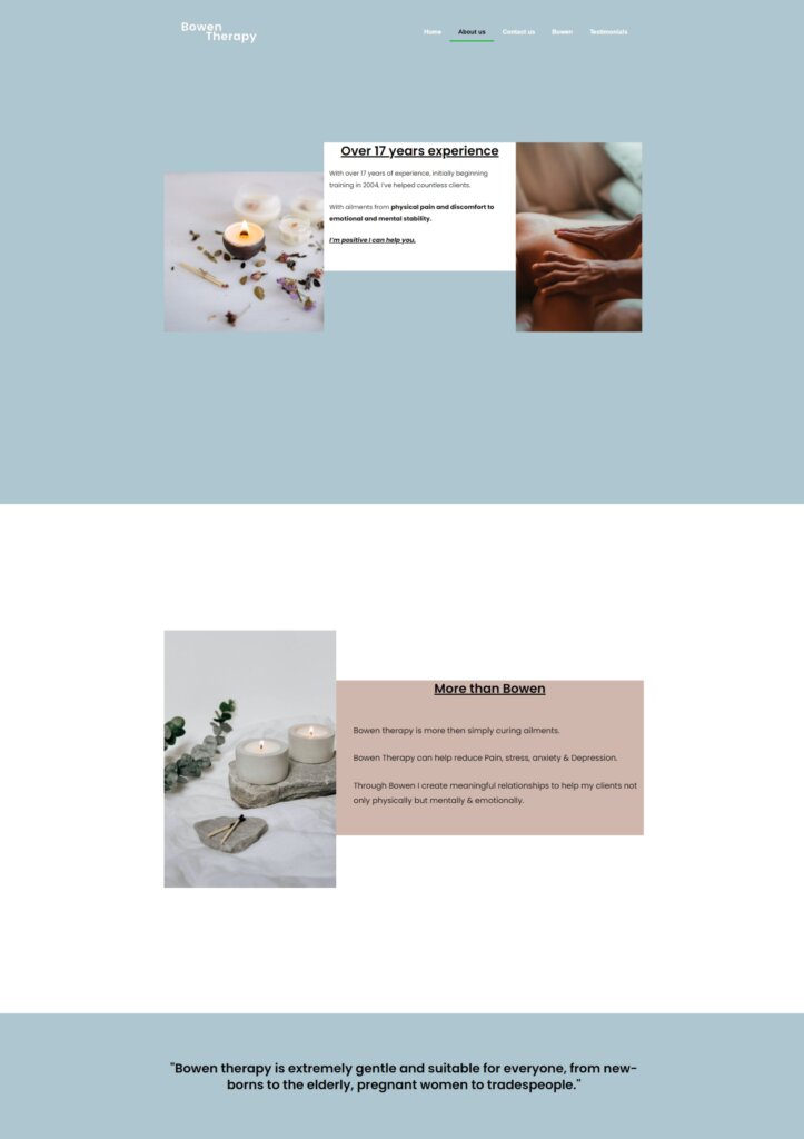 About us example page